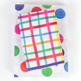 Jumbo Plaid/Dot • Double-Sided Eco Party Wrapping Paper