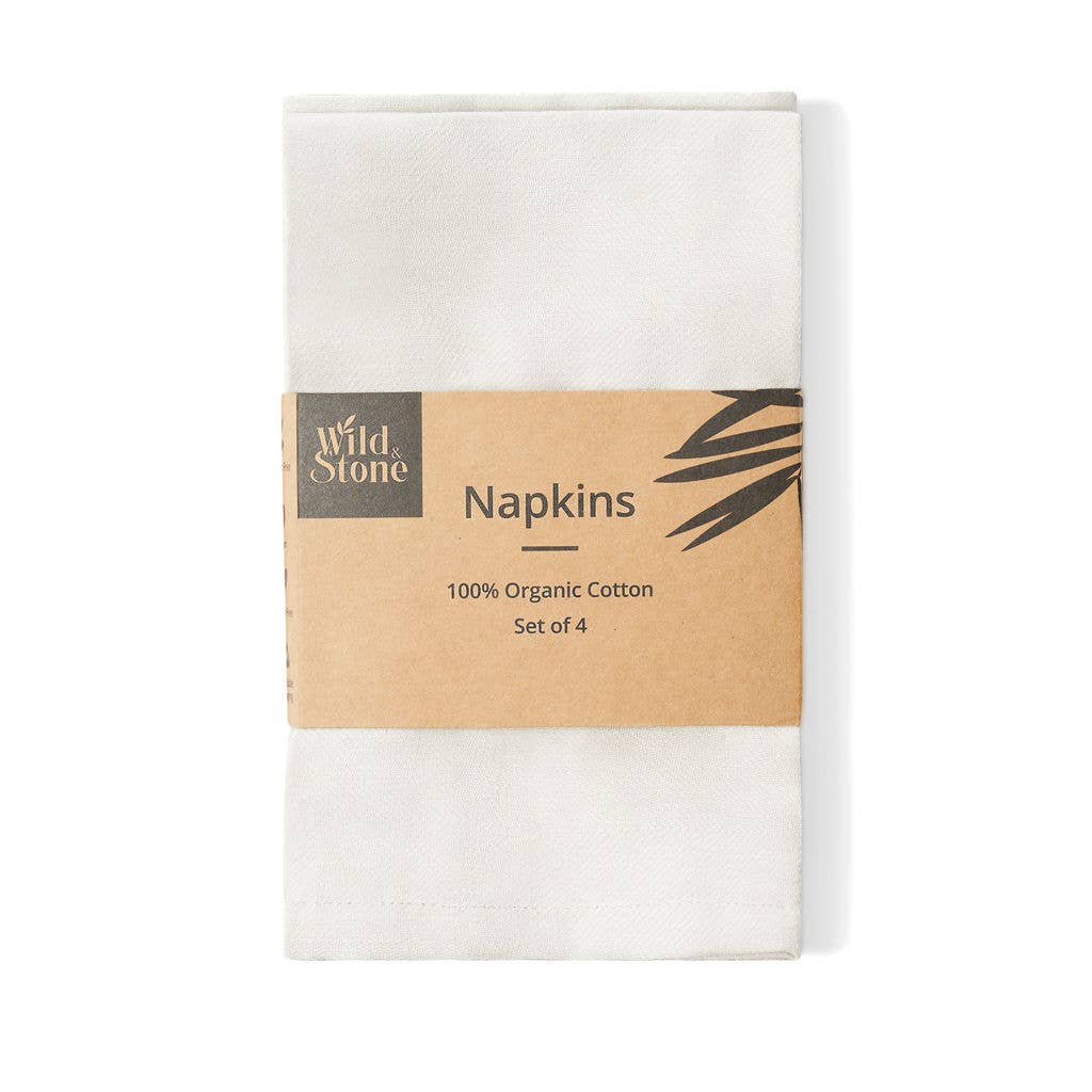 Eco-Friendly Cloth Napkins – Organic Cotton (4-Pack)