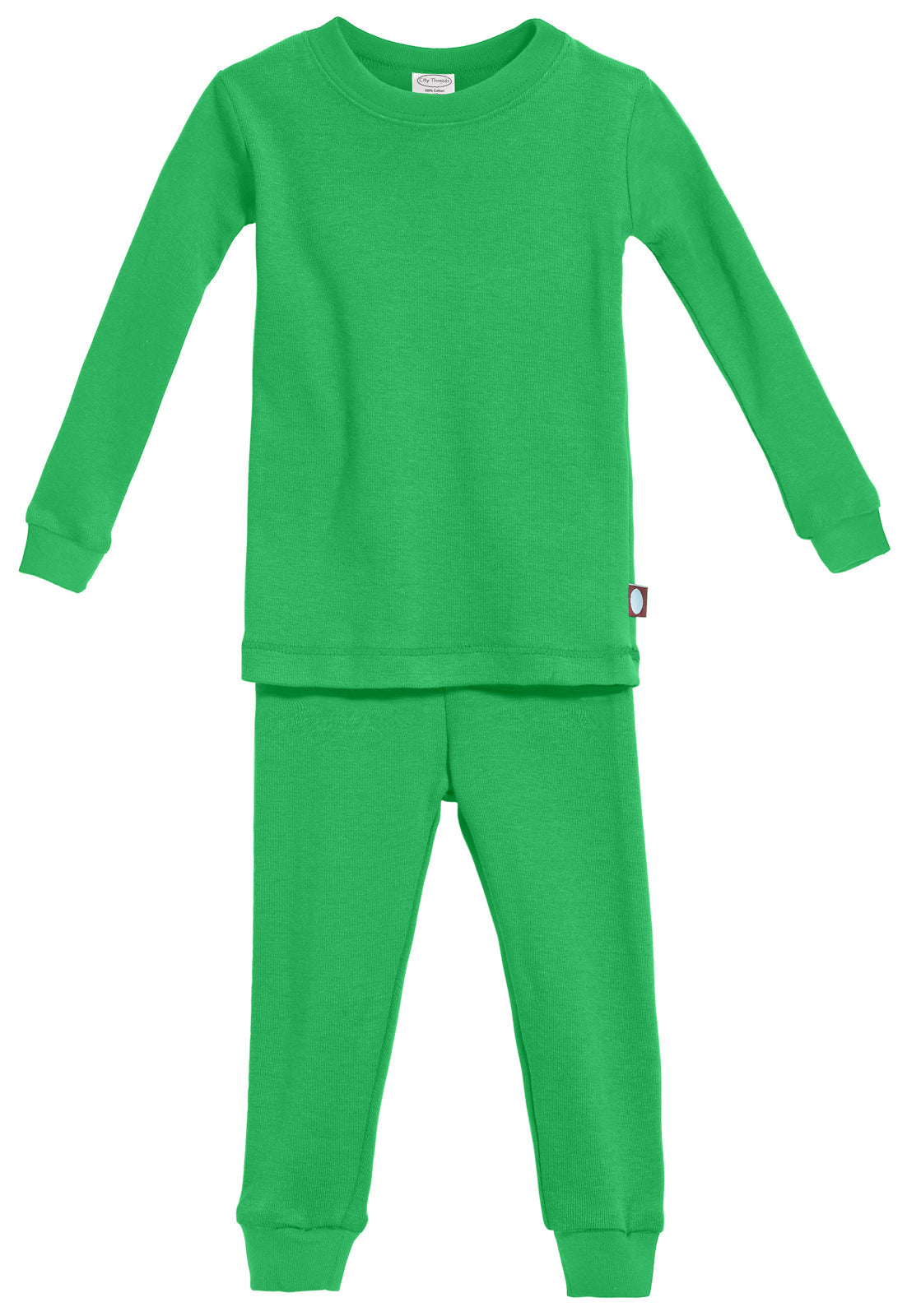 Boys and Girls Soft Organic Cotton Snug Fit Pajama Sets   | Elf Green
