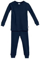 Boys and Girls Soft Organic Cotton Snug Fit Pajama Sets   | Navy