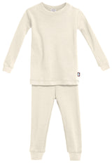 Boys and Girls Soft Organic Cotton Snug Fit Pajama Sets   | Oatmeal