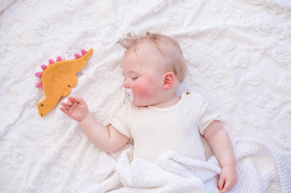 Organic Fabric Crinkle Toy: Stego the Stegosaurus