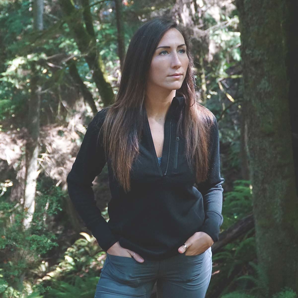 Heavyweight - Women's Wool 1/4 Zip Wilderness