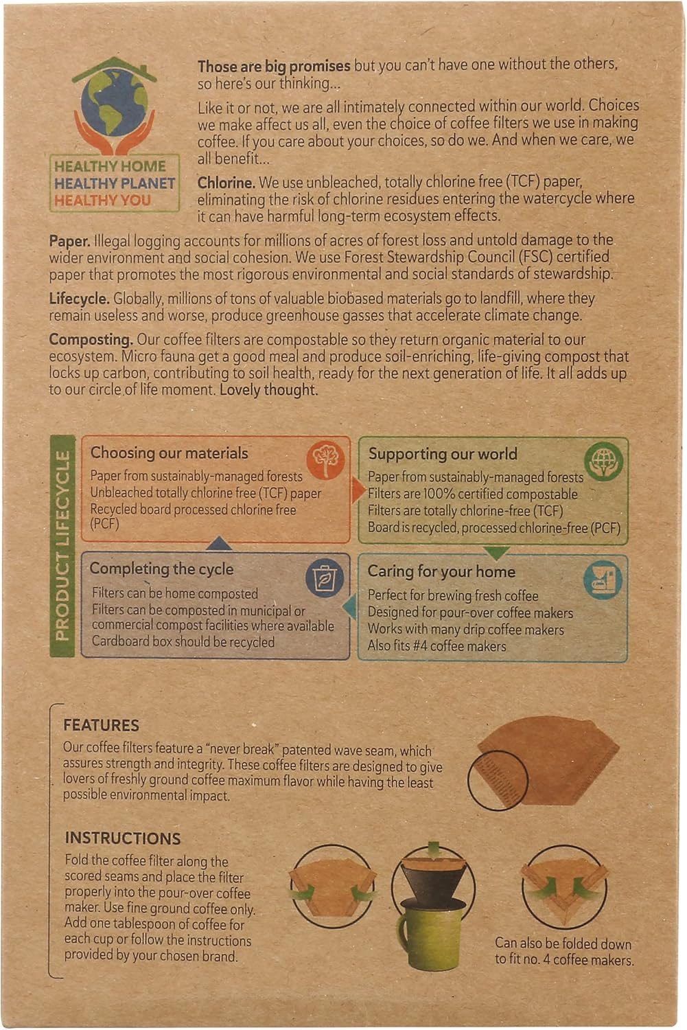Unbleached Multi-Use Coffee Filters