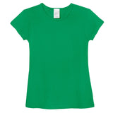Girls Soft Organic Cotton Jersey Cap Sleeve Crew Tee | ELF
