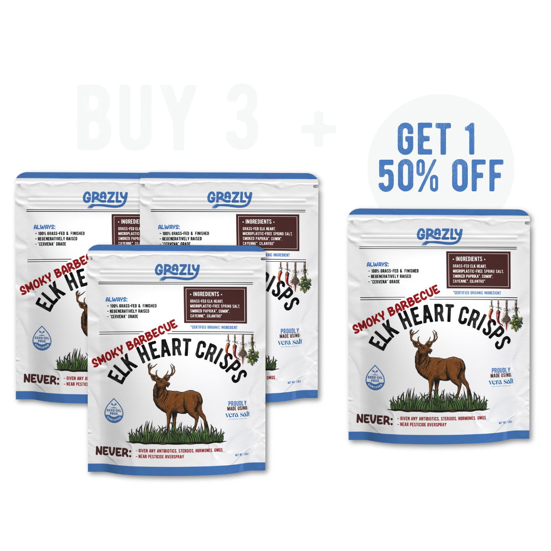 Elk Heart Crisps - 100% Grass-Fed/Finished