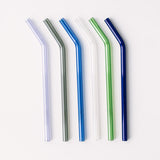 Classic 8" Glass Straw Set - Seaglass