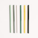 Classic 8" Glass Straw Set - Fjord Mist