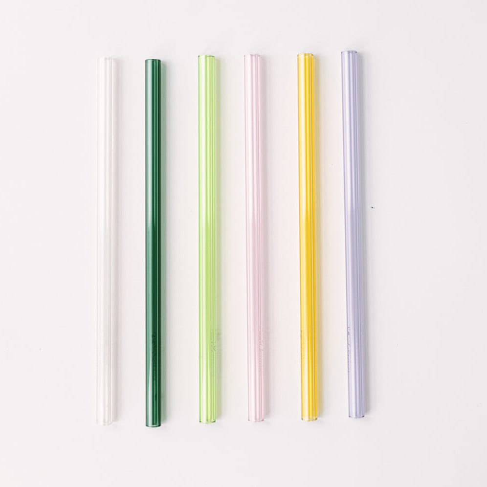 Classic 8" Glass Straw Set - Meadow