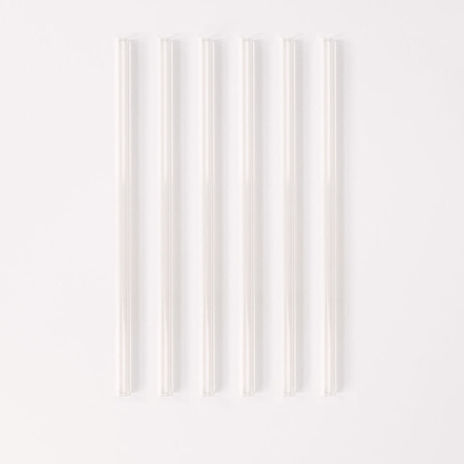 Wide 8" Glass Straw Set - Air