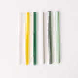 Wide 8" Glass Straw Set - Fjord Mist