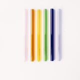 Wide 8" Glass Straw Set - Iridium