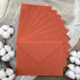 Terracotta Handmade Cotton Envelopes (Set of 10)