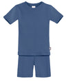 Boys and Girls Soft Organic Cotton Short Sleeve Snug Fit Pajama Set | Smurf