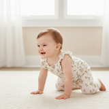 Organic Flutter Romper - Meadow