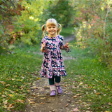 Bamboo Short Sleeve Twirl Dress in Adele