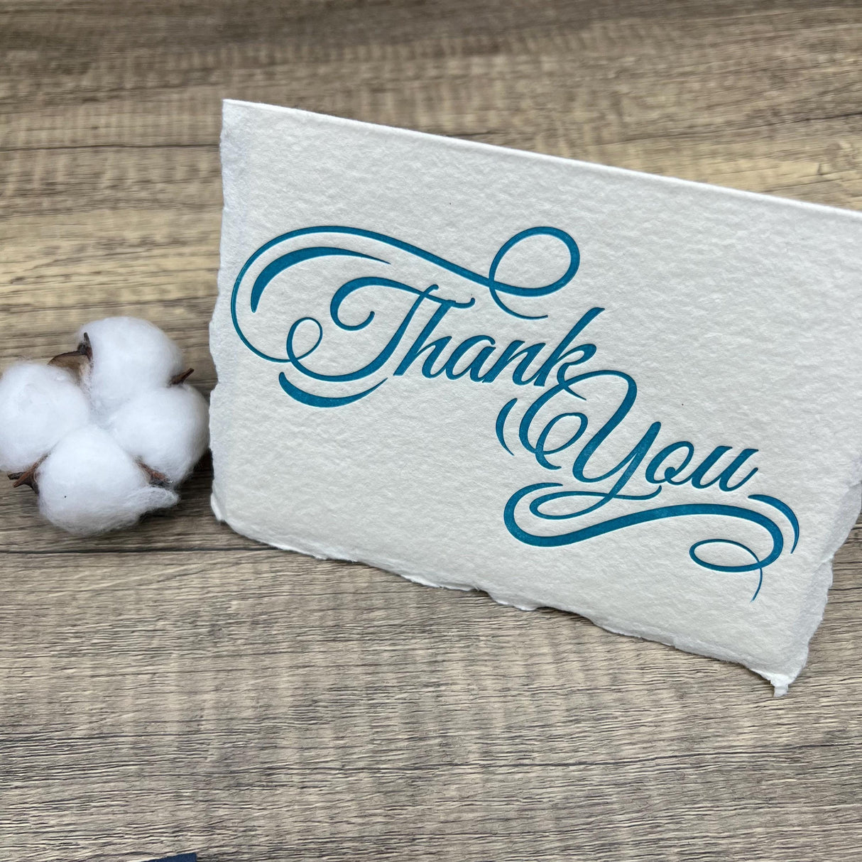 Set of 10 Letterpress Thank You Cards