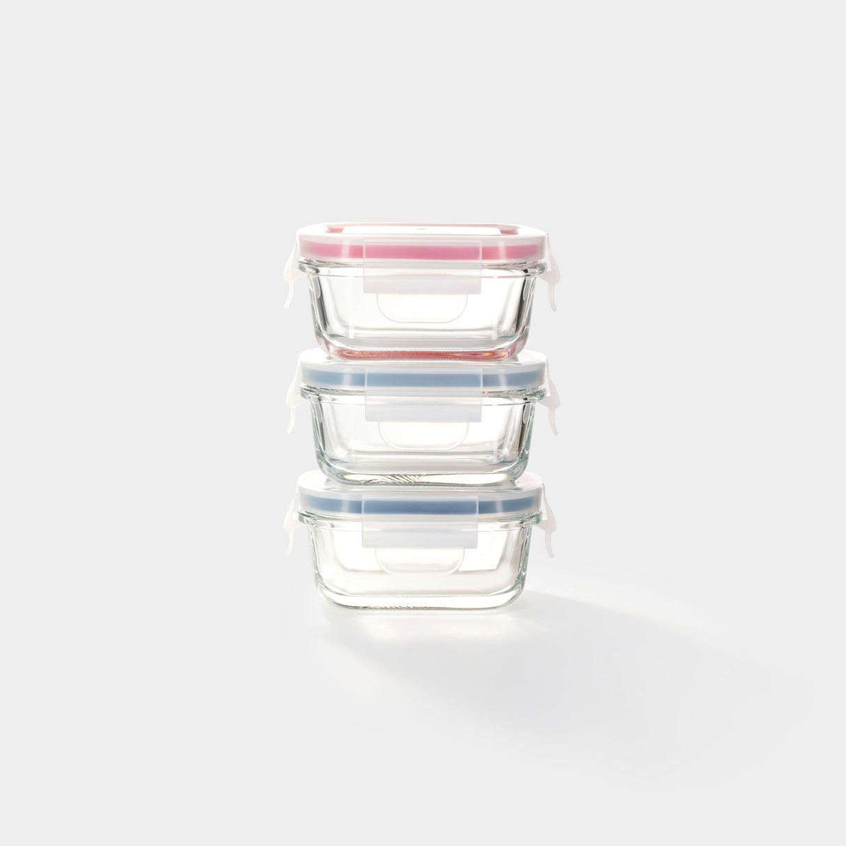 Mini Glass Container Set - Rectangular (Vanilla)