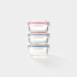 Mini Glass Container Set - Rectangular (Vanilla)
