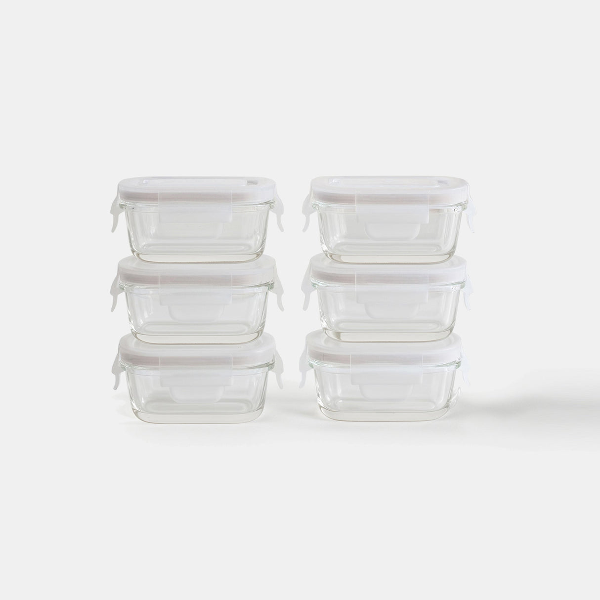 Mini Glass Container Set - Rectangular (Vanilla)