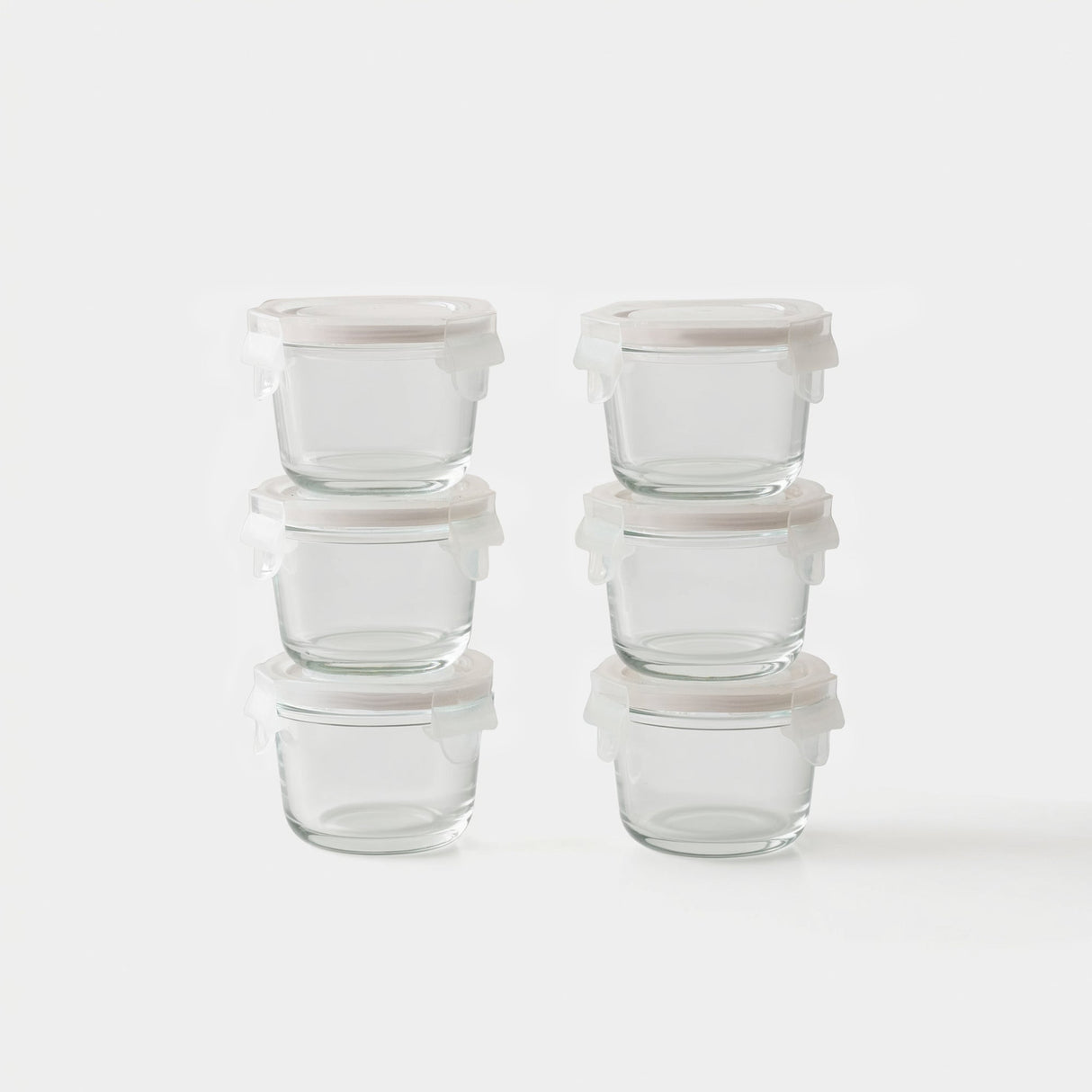Mini Glass Container Set - Round