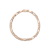 Large Gold Figaro Chain Bracelet