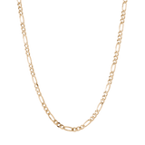 Large Gold Figaro Chain Necklace