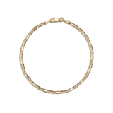 Medium Gold Figaro Chain Bracelet