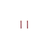 Lab Grown Red Ruby Huggie Earrings