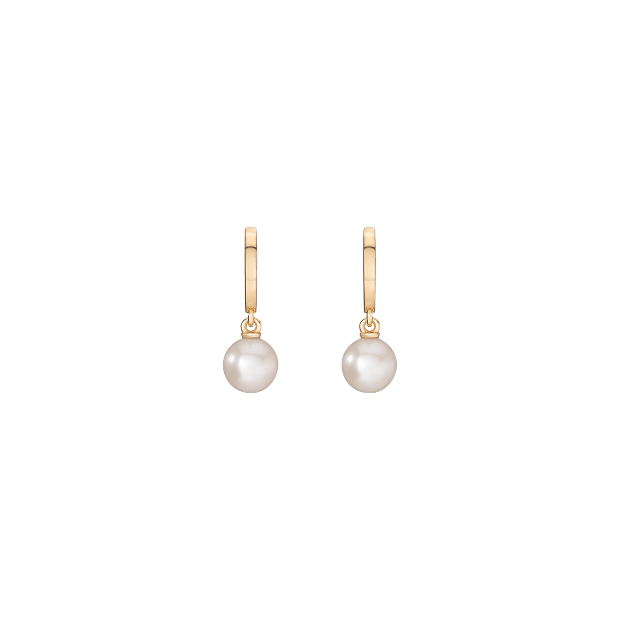 Pearl Huggie Earrings