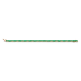 Lab Grown Green Emerald Tennis Bracelet