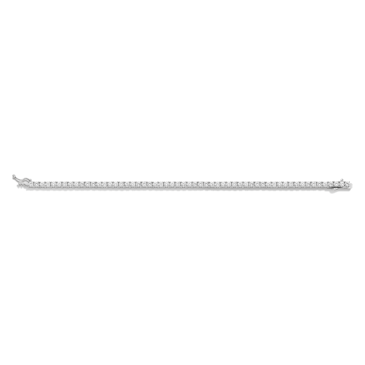 Lab Grown White Sapphire Tennis Bracelet - 6ct
