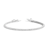 Lab Grown White Sapphire Tennis Bracelet
