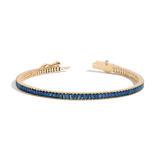 Lab Grown Blue Sapphire Baguette Tennis Bracelet