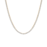 Lab Grown White Sapphire Tennis Necklace - 22ct