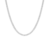 Lab Grown White Sapphire Tennis Necklace - 22ct