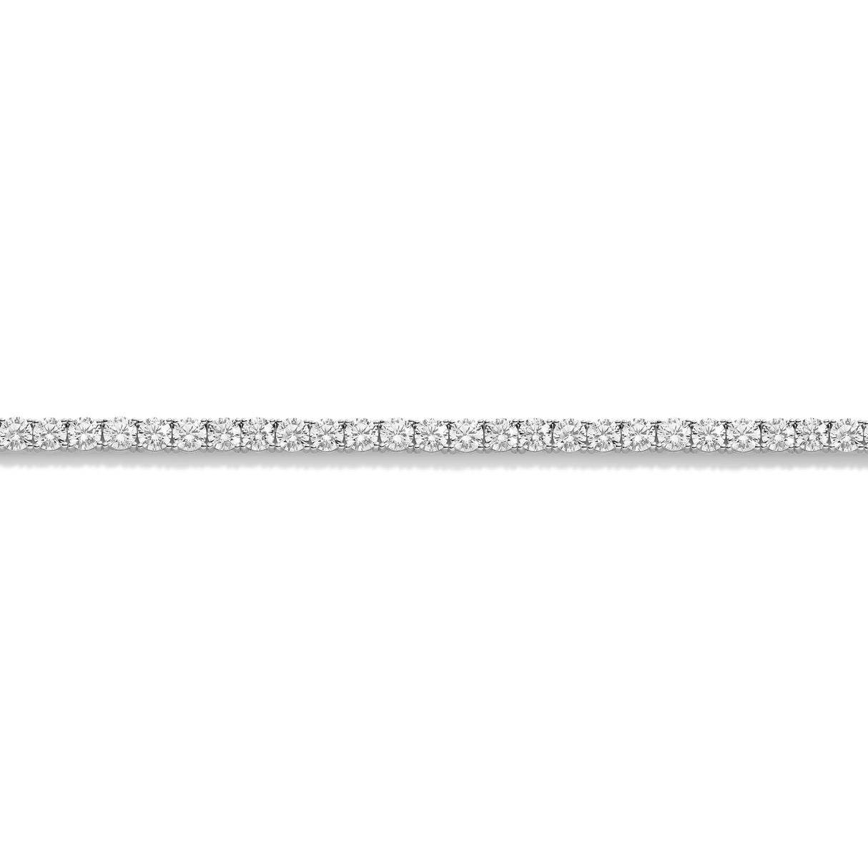 Lab Grown White Sapphire Tennis Necklace - 22ct