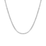 Lab Grown White Sapphire Tennis Necklace