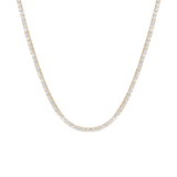 Lab Grown White Sapphire Tennis Necklace