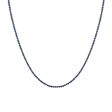 Lab Grown Blue Sapphire Tennis Necklace