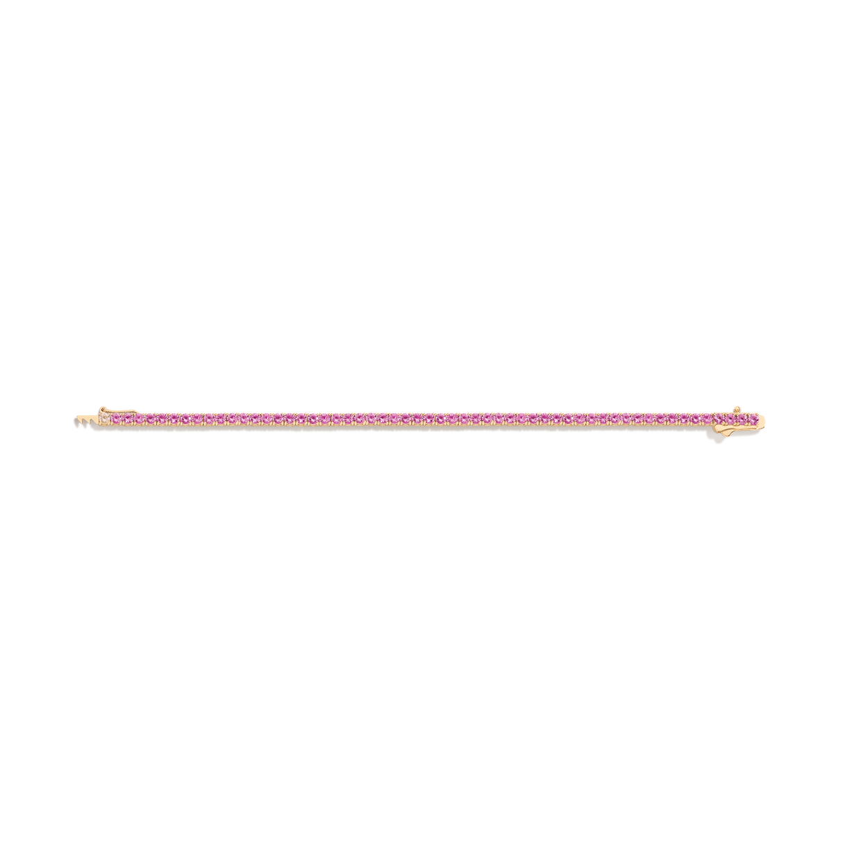 Lab Grown Pink Sapphire Tennis Bracelet