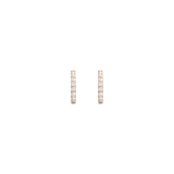 Lab Grown White Sapphire Huggie Earrings