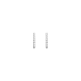 Lab Grown White Sapphire Huggie Earrings