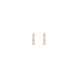 Lab Grown White Sapphire Huggie Earrings