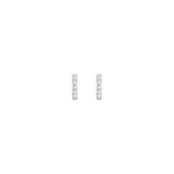Lab Grown White Sapphire Huggie Earrings