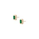 Lab Grown Emerald Heirloom Stud Earrings