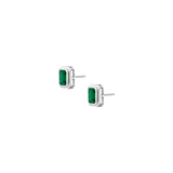 Lab Grown Emerald Heirloom Stud Earrings