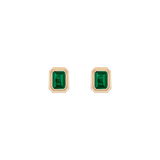 Lab Grown Emerald Heirloom Stud Earrings