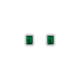 Lab Grown Emerald Heirloom Stud Earrings