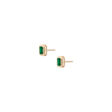 Mini Lab Grown Emerald Heirloom Stud Earrings